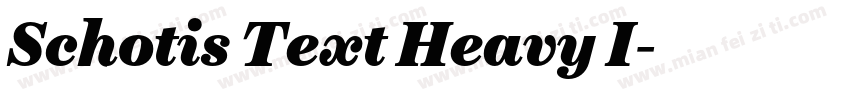 Schotis Text Heavy I字体转换